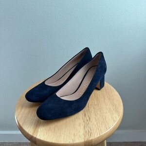 Stuart Weitzman Blue Suede Heels